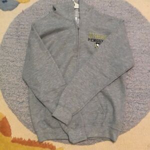 Grey Zip Up Pittsburgh Penguins Y/L Sweatshirt